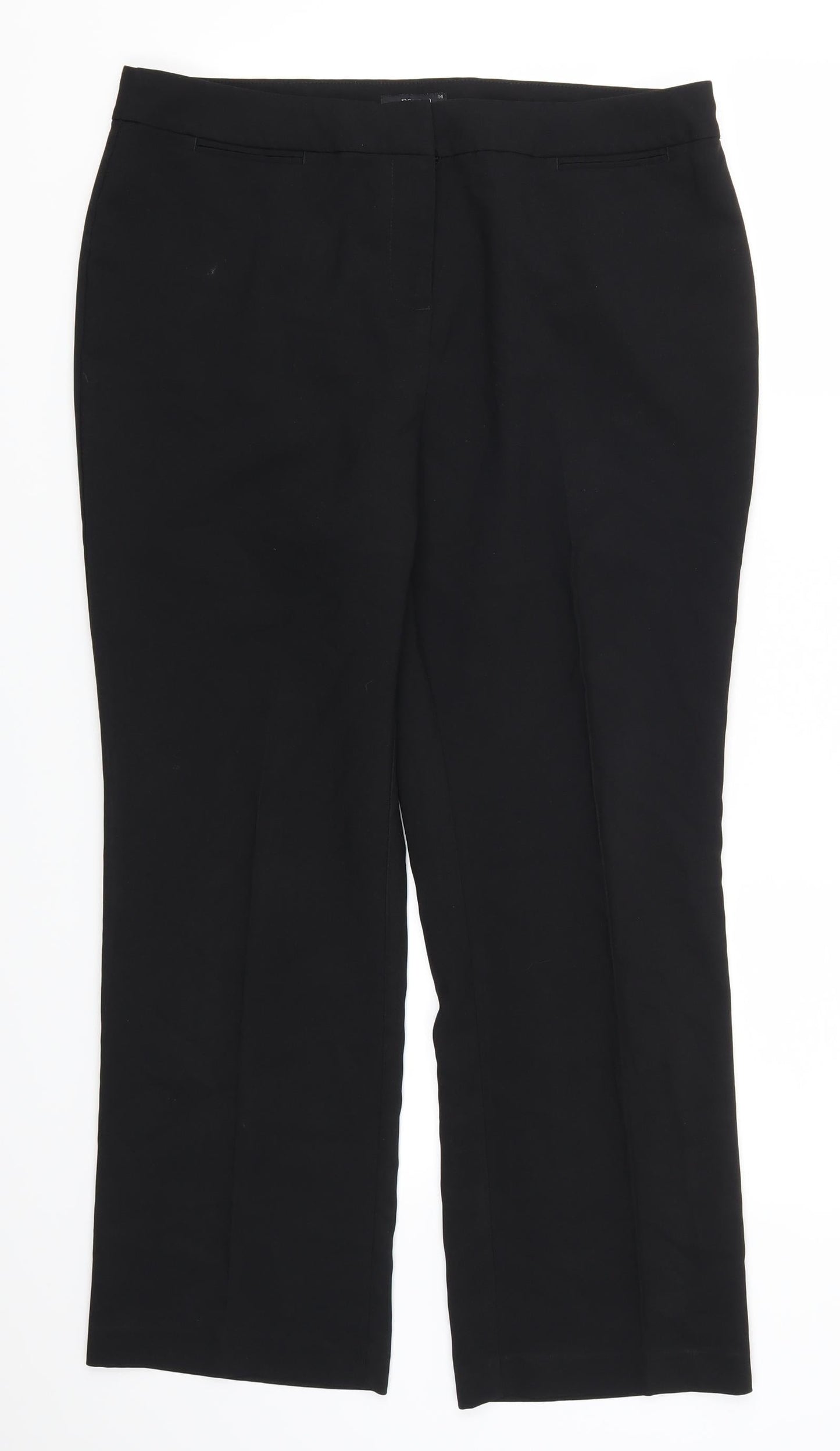 Womens UK Size 14 Papaya Regular Fit  Black Trousers