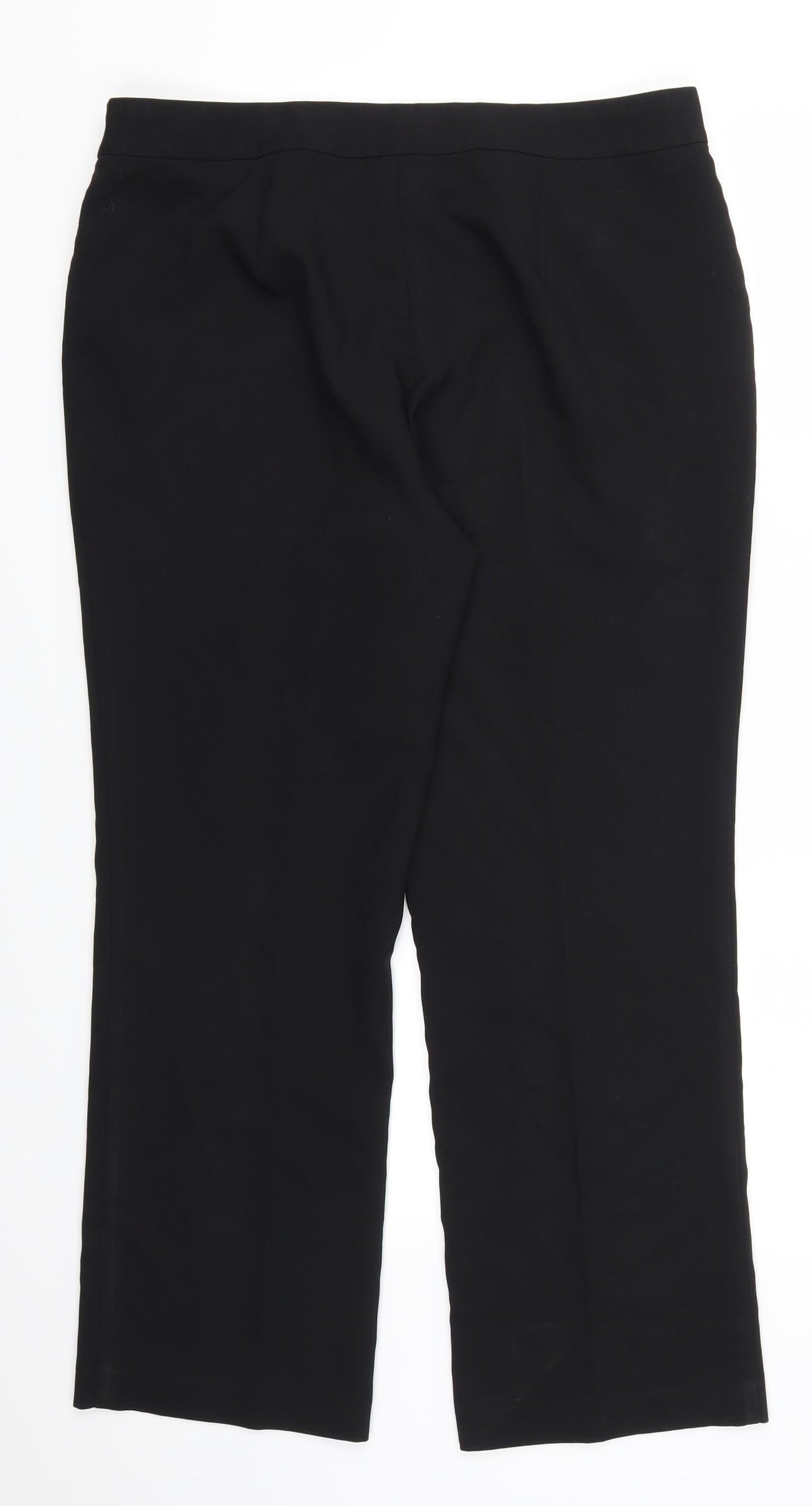 Womens UK Size 14 Papaya Regular Fit  Black Trousers