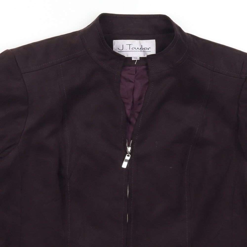 J Taylor Womens Purple   Jacket  Size 14