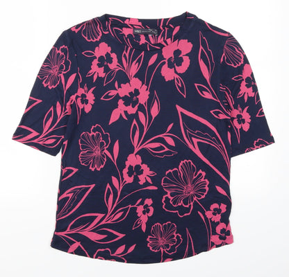 Marks and Spencer Womens Pink Floral  Basic T-Shirt Size 10