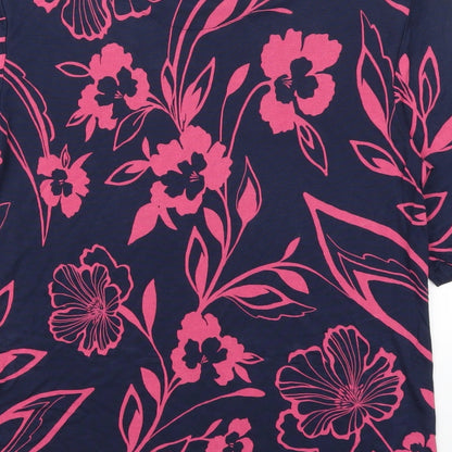 Marks and Spencer Womens Pink Floral  Basic T-Shirt Size 10
