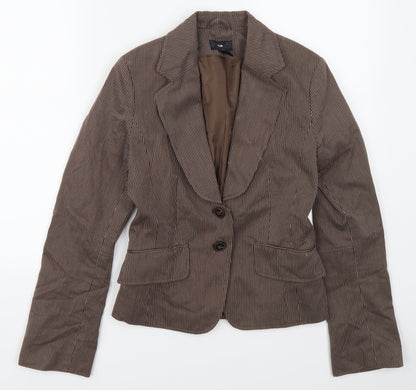 Womens UK Size 8 H&M Regular Brown Suit Jacket