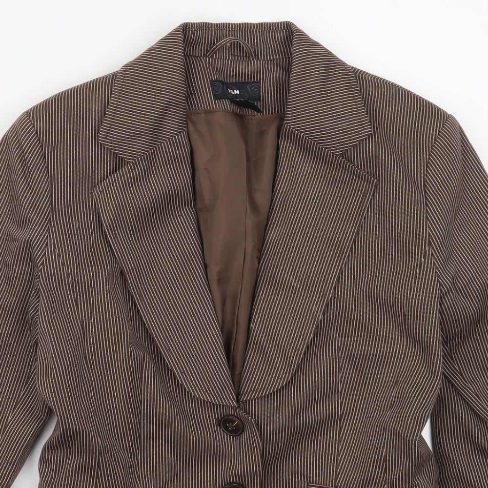Womens UK Size 8 H&M Regular Brown Suit Jacket