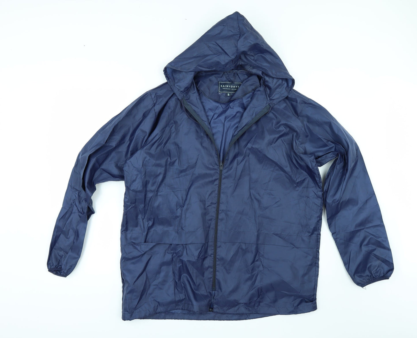 Womens UK Size S rainy days Blue Rain Coat