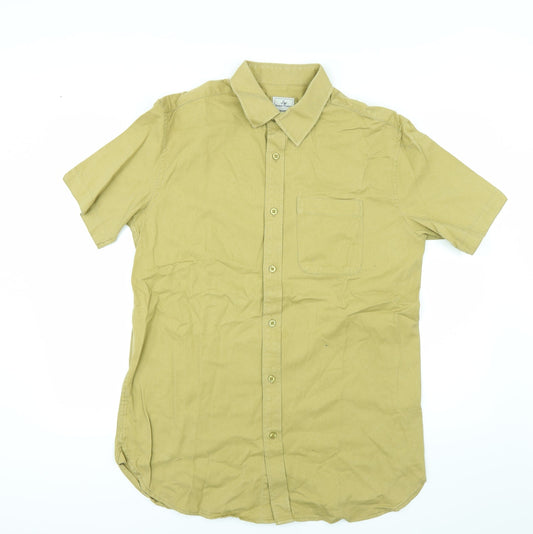 Samuel Windsor Mens Yellow    Button-Up Size L