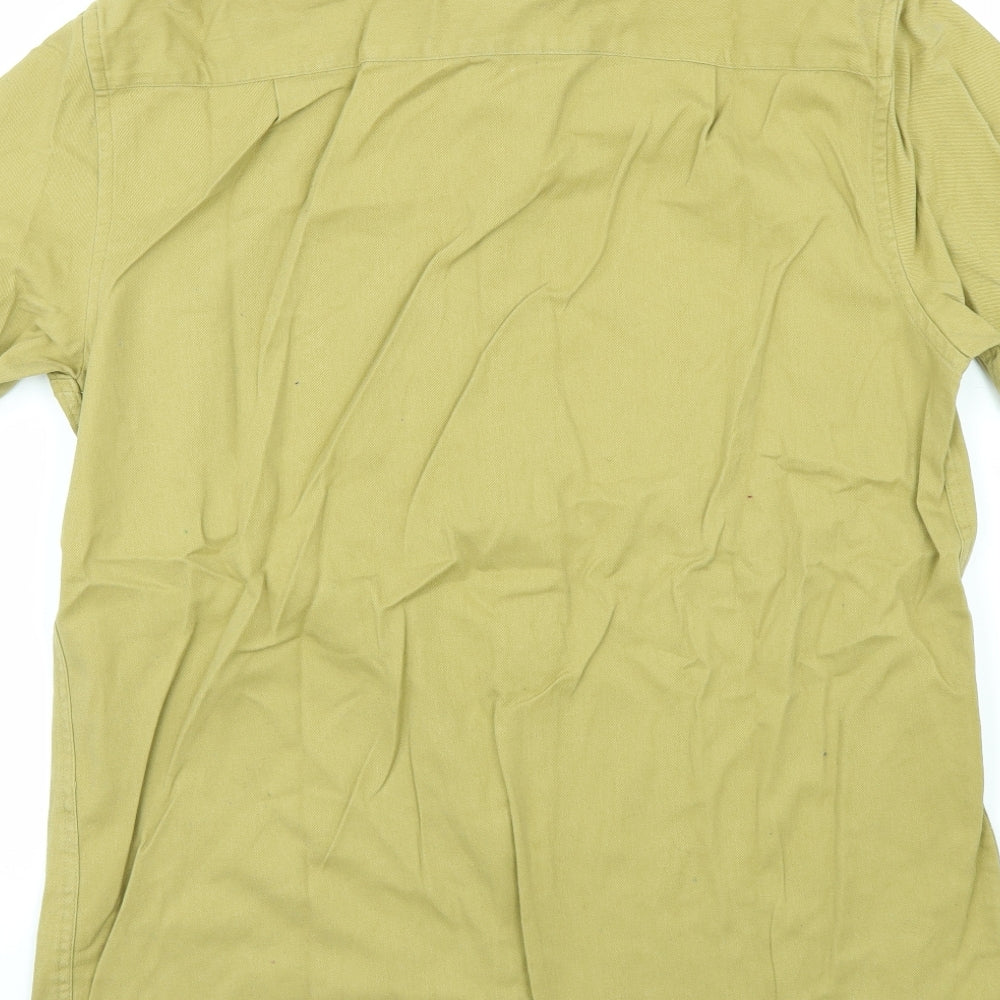 Samuel Windsor Mens Yellow    Button-Up Size L