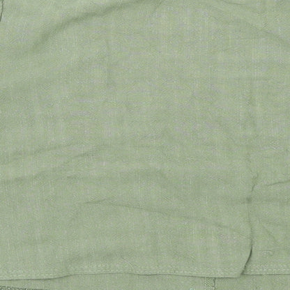 PRETTYLITTLETHING Womens Green   Cropped Blouse Size 12