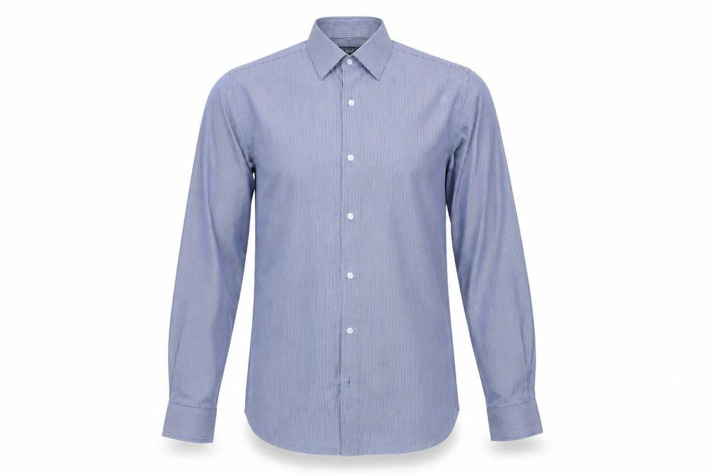 Mens UK Size 14.5 Limited Collection Blue  Button-Up Long Sleeve Casual Shirt