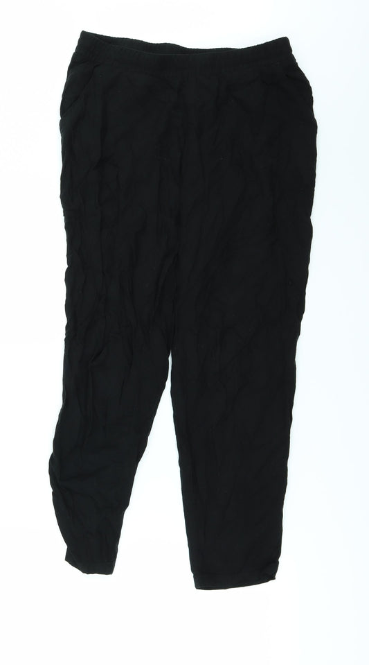 Womens UK Size 8 H&M Regular Fit  Black Trousers