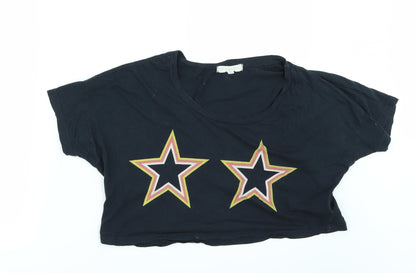Truly Madly Deeply Womens Black   Cropped T-Shirt Size S