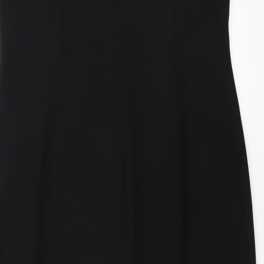 Preworn Womens Black   Shift    - Fringed hem