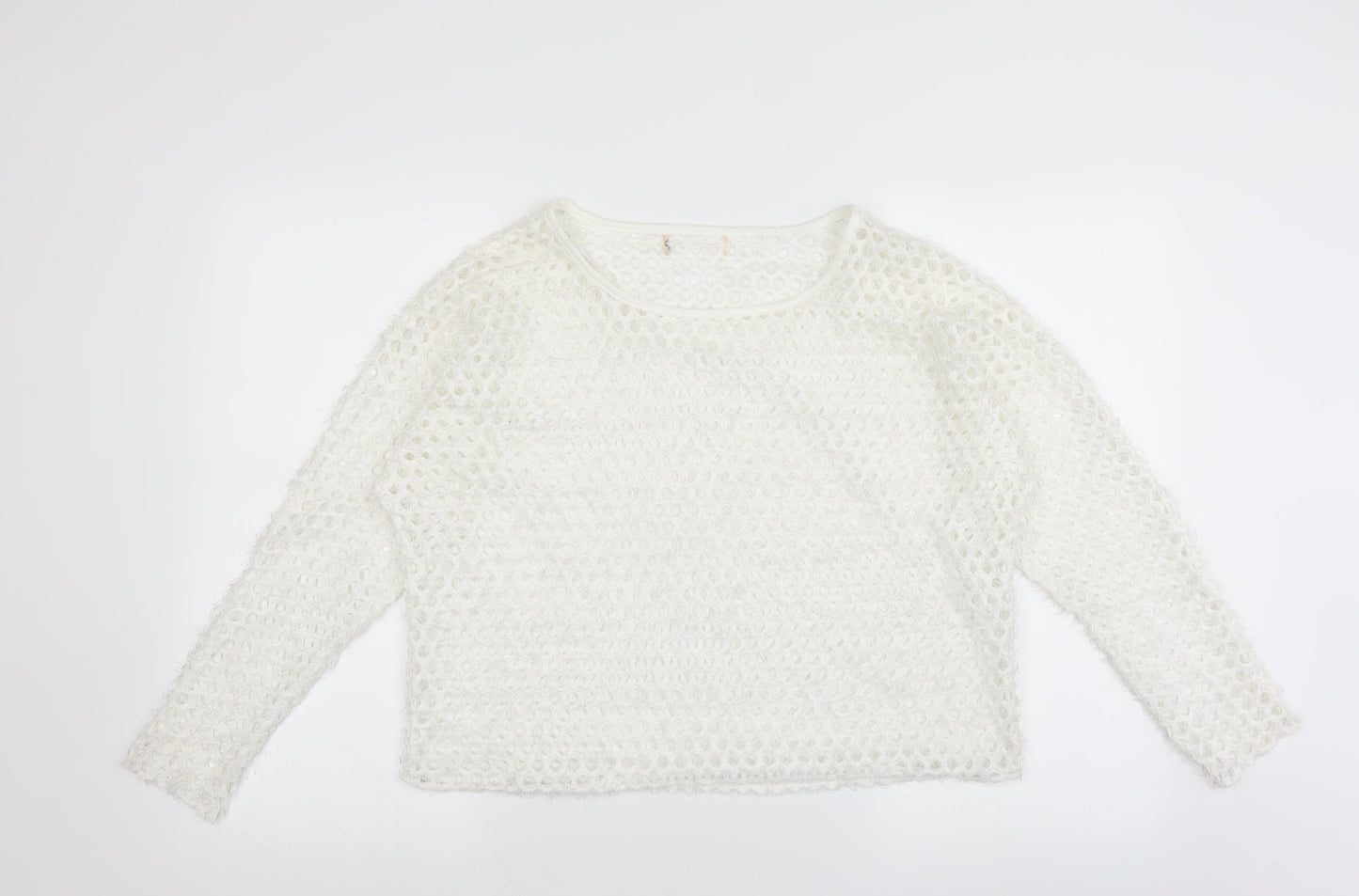 Preworn Womens White   Pullover Jumper Size M  - CUT OUT DETAIL