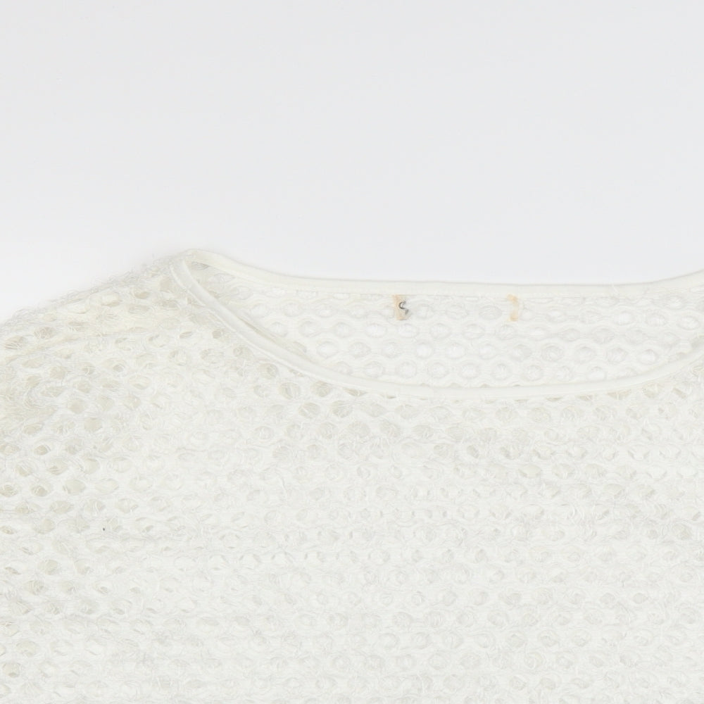 Preworn Womens White   Pullover Jumper Size M  - CUT OUT DETAIL
