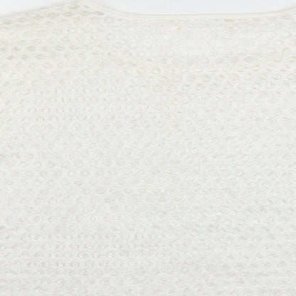 Preworn Womens White   Pullover Jumper Size M  - CUT OUT DETAIL