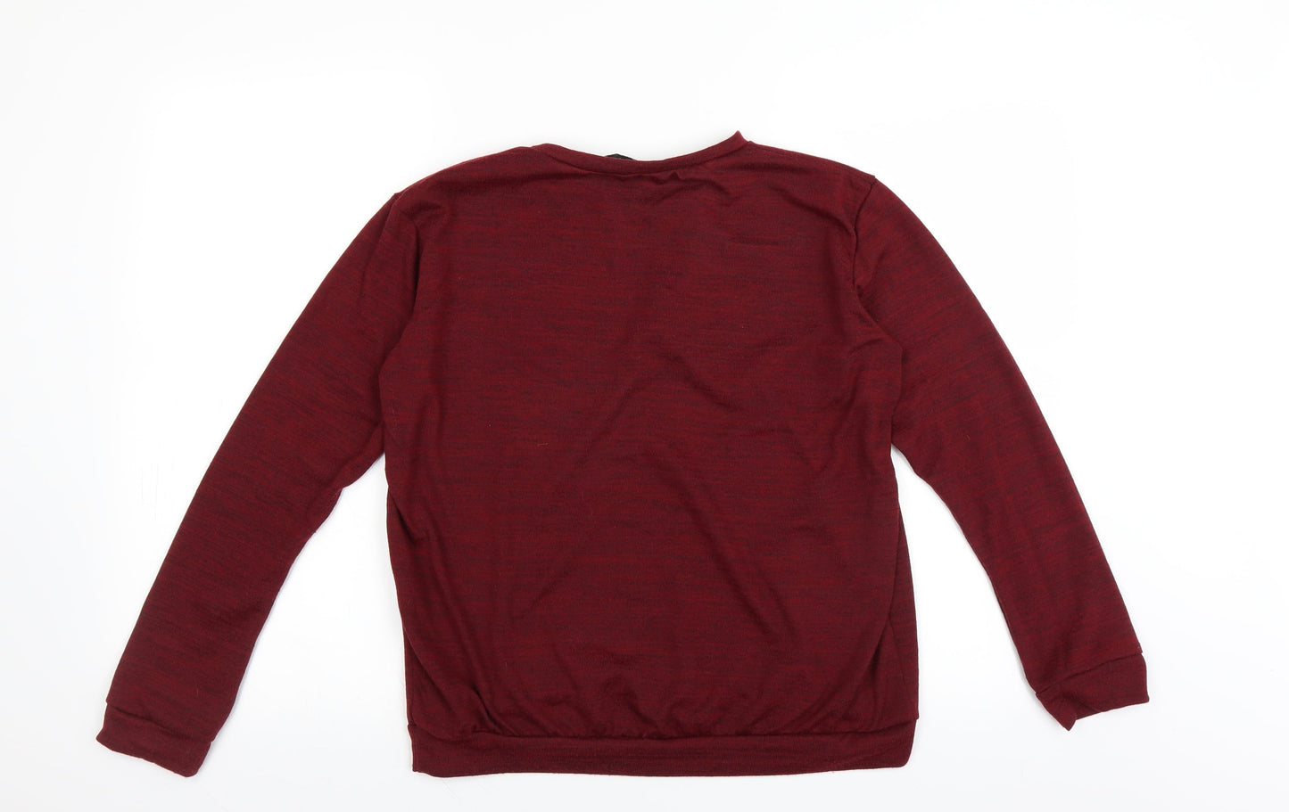 B you Womens Red   Pullover Jumper Size 12  - Floral embroidery