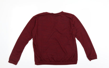 B you Womens Red   Pullover Jumper Size 12  - Floral embroidery