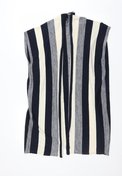 Matalan Womens Blue Striped  Cardigan Jumper Size S