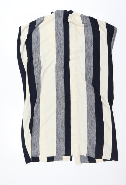 Matalan Womens Blue Striped  Cardigan Jumper Size S