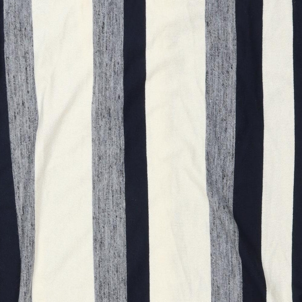 Matalan Womens Blue Striped  Cardigan Jumper Size S