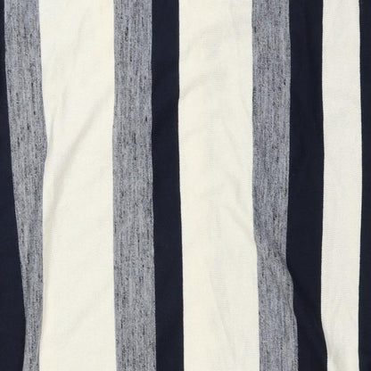 Matalan Womens Blue Striped  Cardigan Jumper Size S