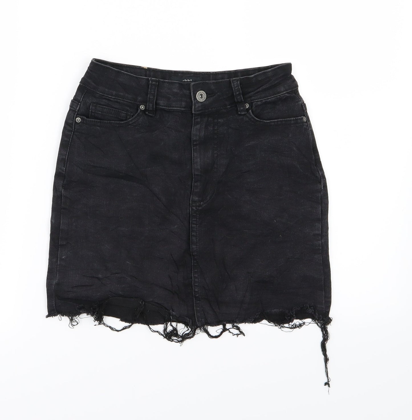 FACTORIE Womens Black  Denim A-Line Skirt Size 8