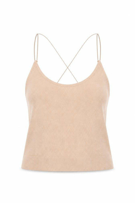 Preworn Womens Beige  Knit Pullover Jumper Size L  - Cropped