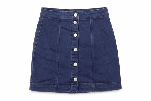 Womens UK Size 8 Boohoo A-Line Denim Skirt