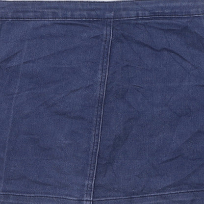 Boohoo Womens Blue  Denim A-Line Skirt Size 8