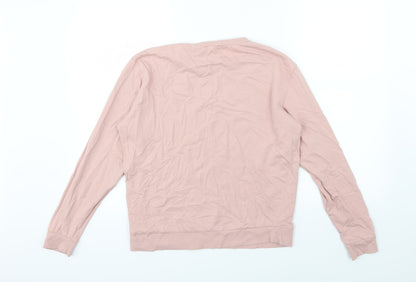 H&M Womens Pink  Jersey Pullover Sweatshirt Size M  - Girls Bite Back