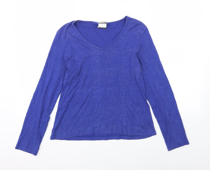 Preworn Womens Blue  Knit Pullover Jumper Size 14  - Speckled