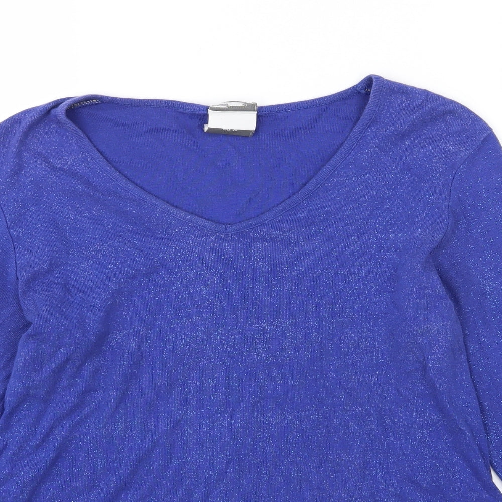 Preworn Womens Blue  Knit Pullover Jumper Size 14  - Speckled