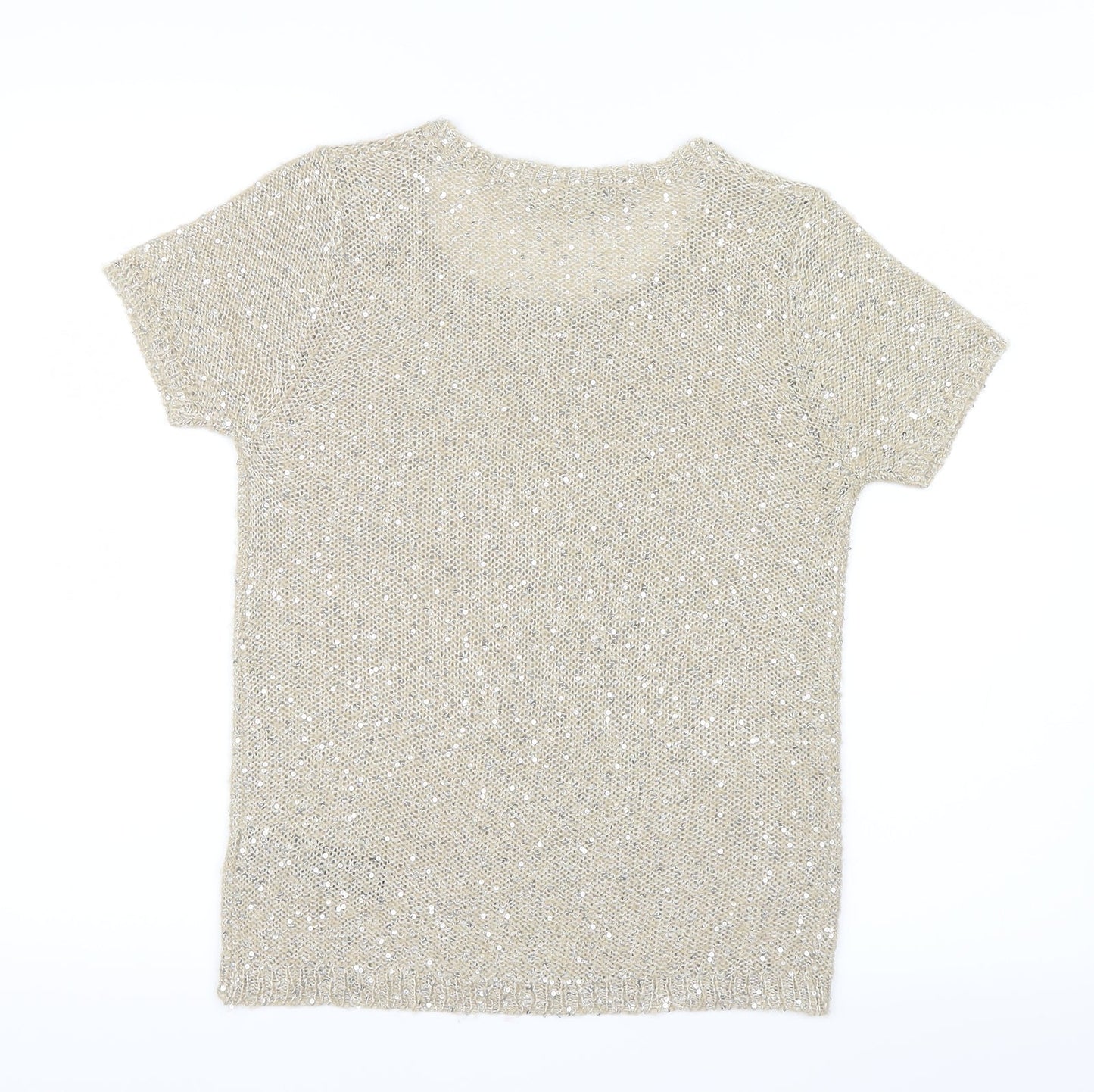 Marks and Spencer Womens Gold   Basic T-Shirt Size 8