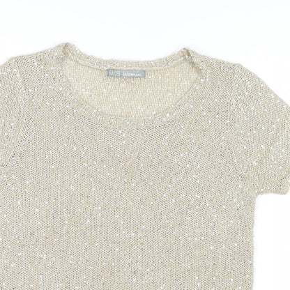 Marks and Spencer Womens Gold   Basic T-Shirt Size 8