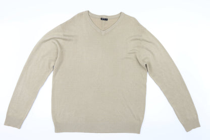 Cedarwood State Mens Beige  Knit Pullover Jumper Size XL