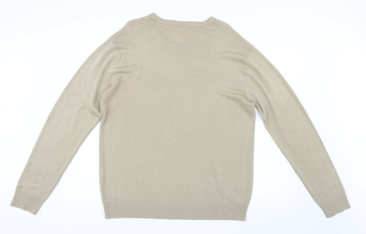 Cedarwood State Mens Beige  Knit Pullover Jumper Size XL