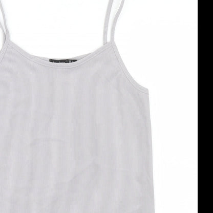 Womens UK Size 14 Boohoo Grey Camisole T-Shirt