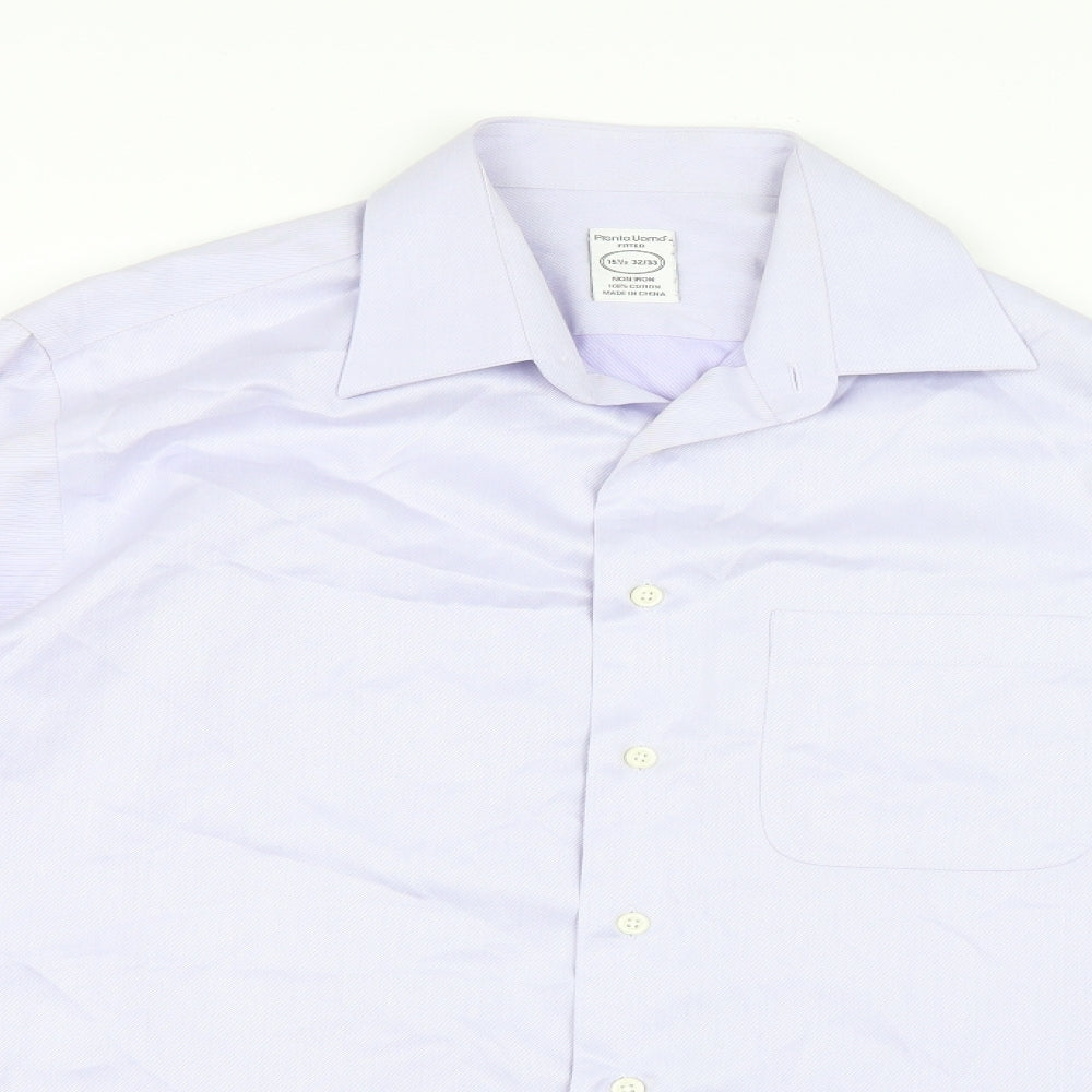 Pronto Uomo Mens Blue    Button-Up Size 15.5