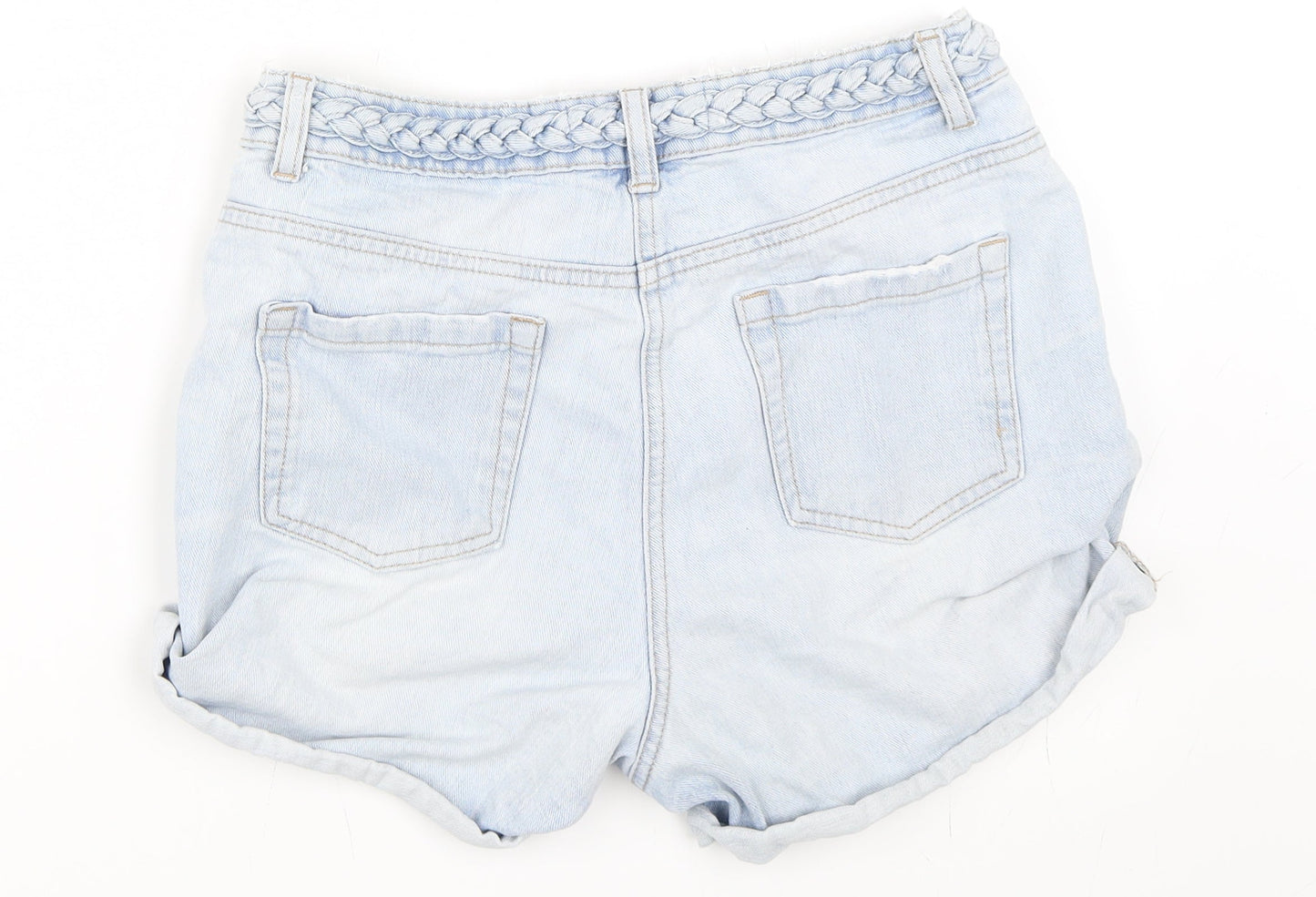 Papaya Womens Blue  Denim Hot Pants Shorts Size 8