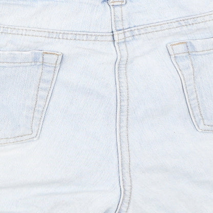 Papaya Womens Blue  Denim Hot Pants Shorts Size 8