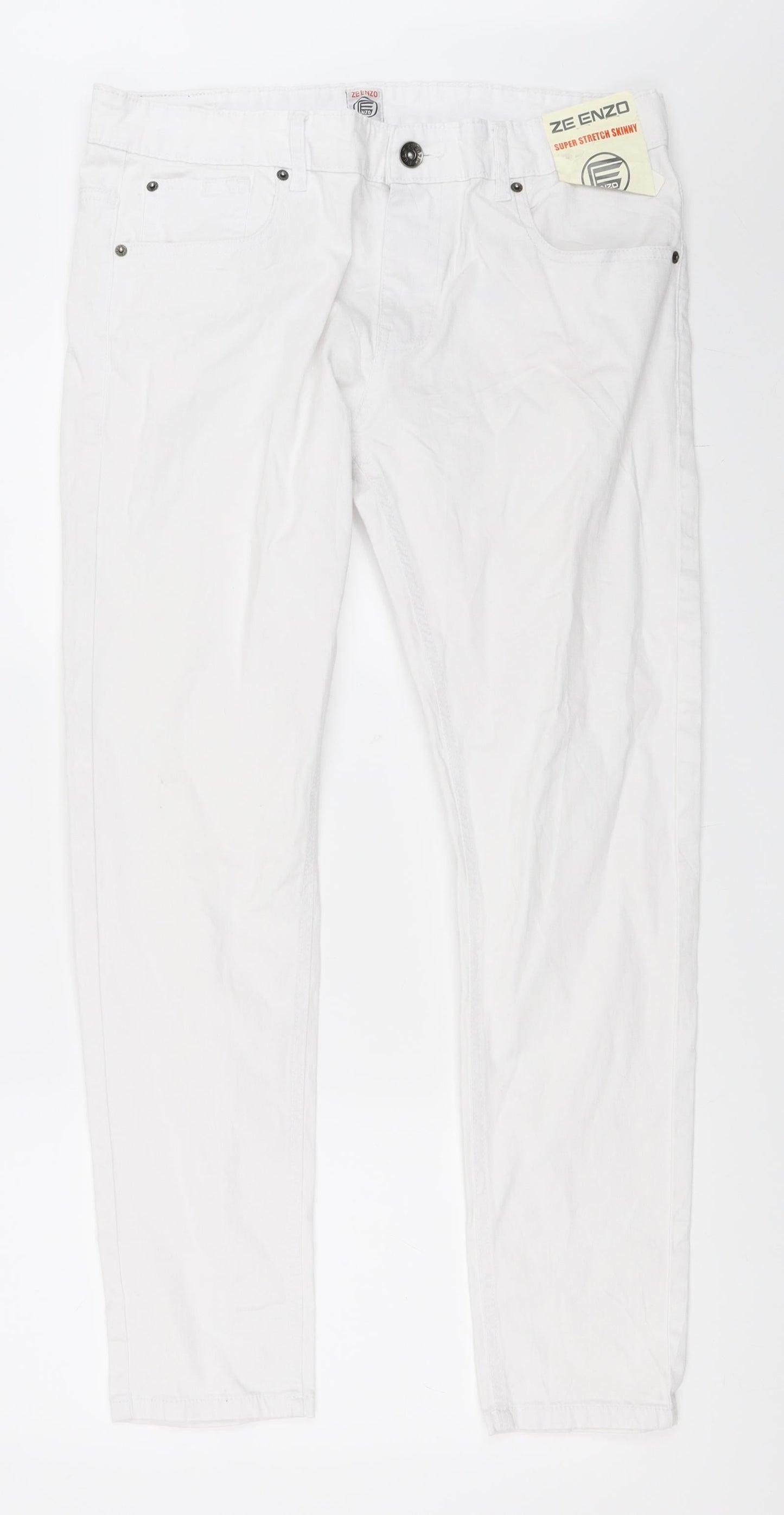 Zeenzo Womens White   Skinny Jeans Size 36 L29 in - Super Skinny