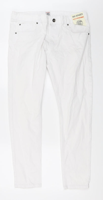 Zeenzo Womens White   Skinny Jeans Size 36 L29 in - Super Skinny
