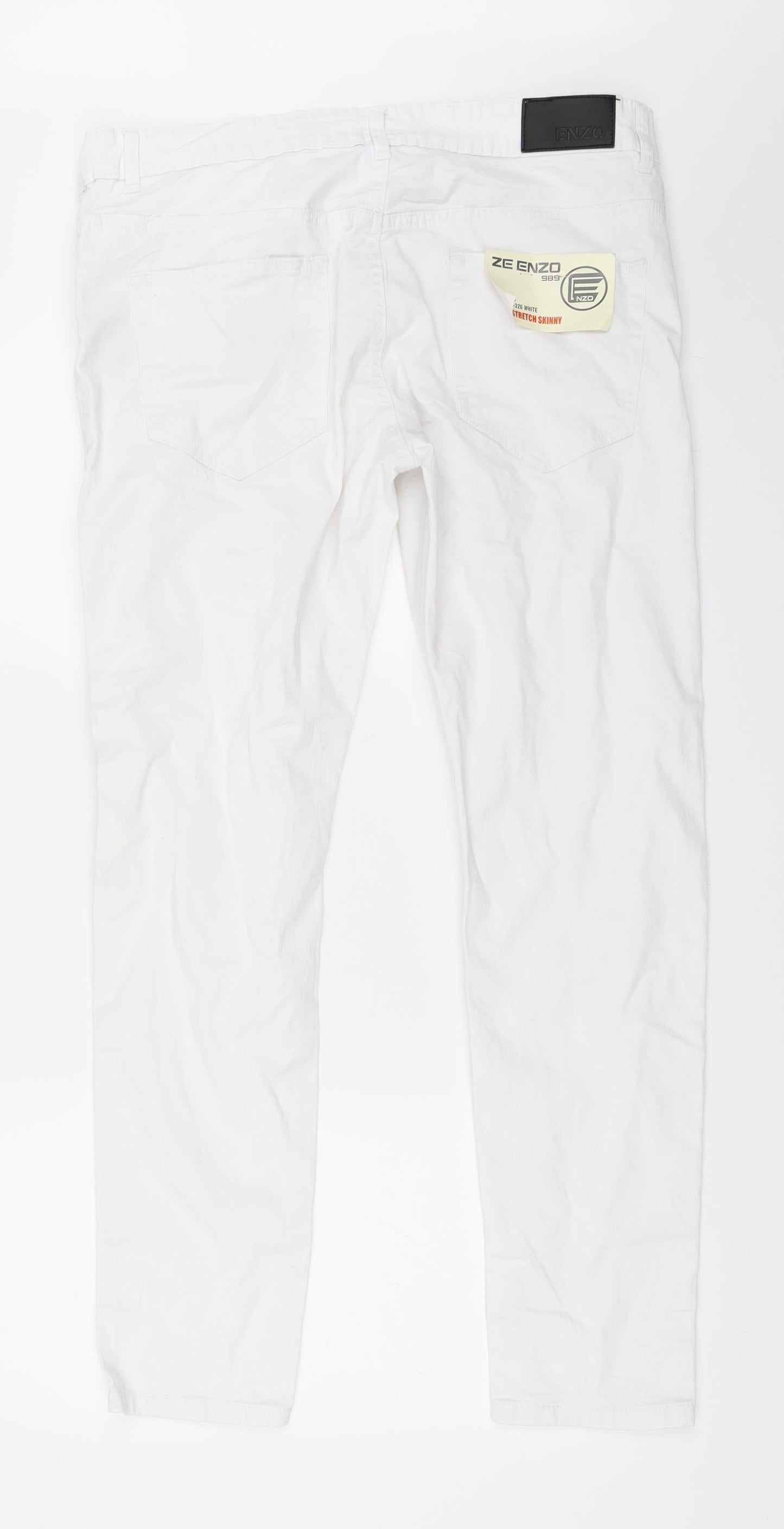 Zeenzo Womens White   Skinny Jeans Size 36 L29 in - Super Skinny