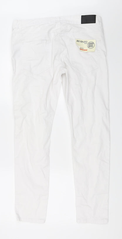 Zeenzo Womens White   Skinny Jeans Size 36 L29 in - Super Skinny