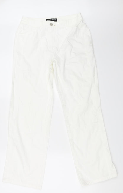 Gerry Webber Womens White  Denim Straight Jeans Size 36 L29 in