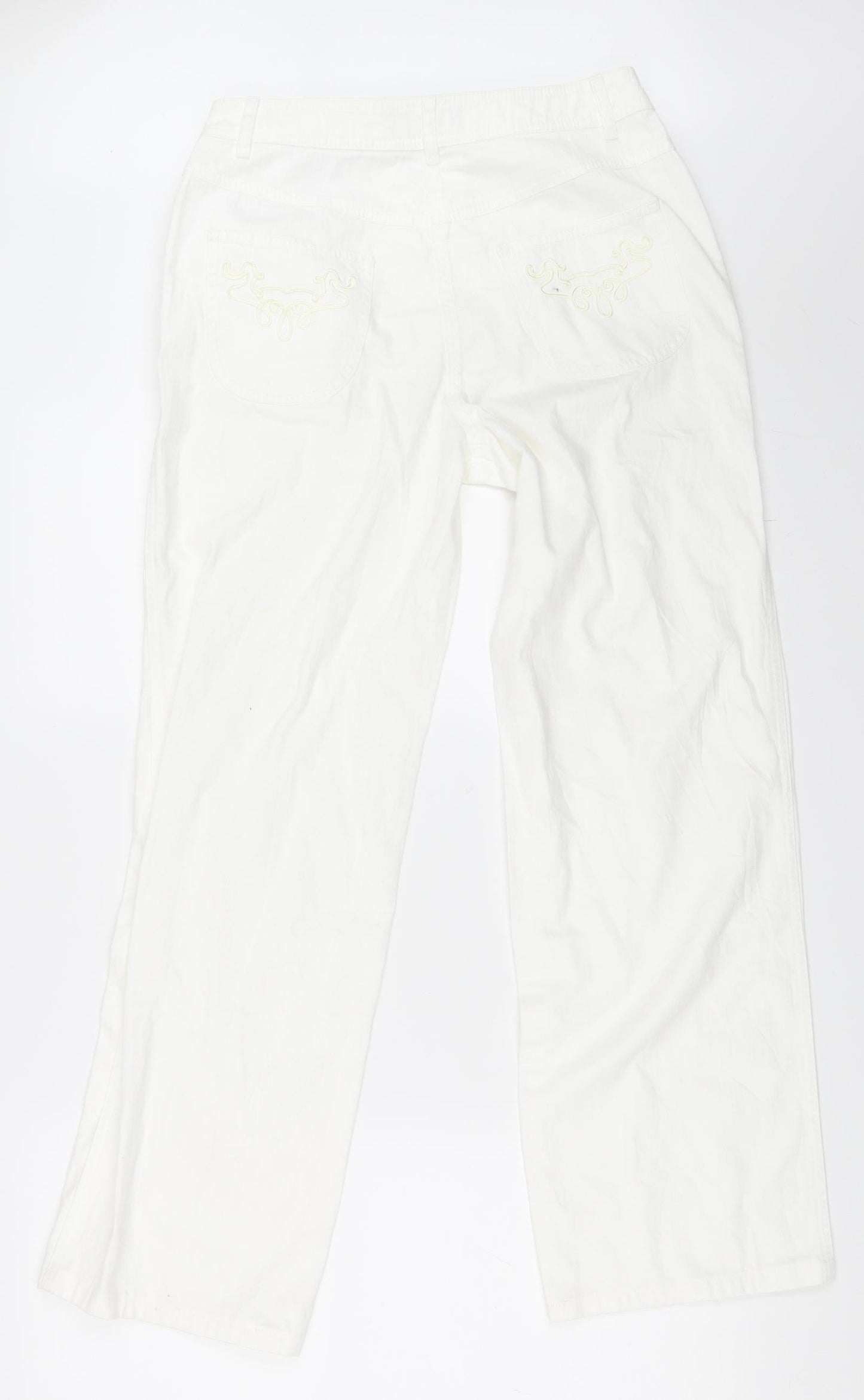 Gerry Webber Womens White  Denim Straight Jeans Size 36 L29 in