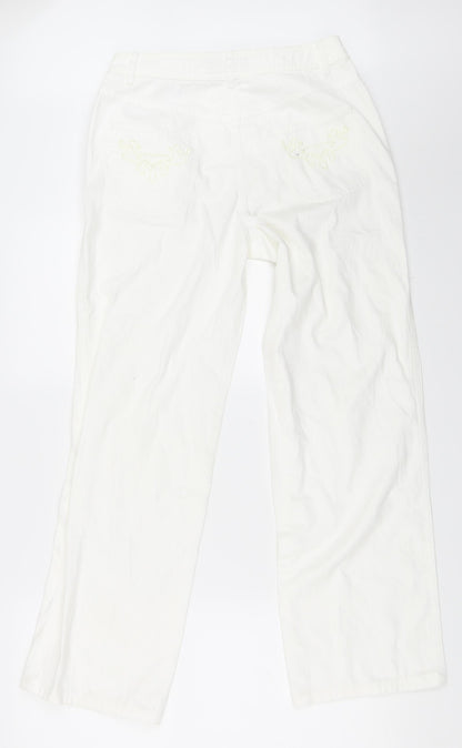 Gerry Webber Womens White  Denim Straight Jeans Size 36 L29 in
