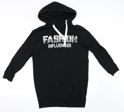 Pep&Co Womens Black   Pullover Hoodie Size 10  - Fashion Influencer