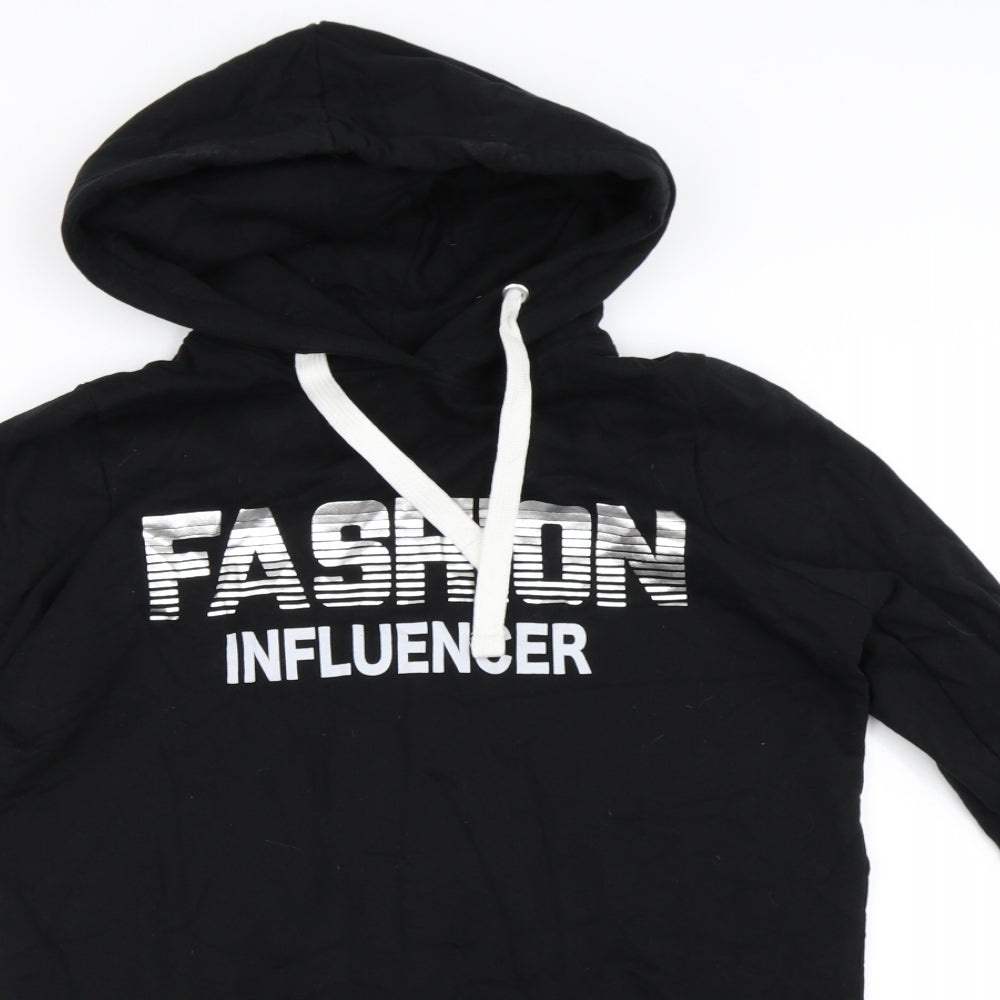 Pep&Co Womens Black   Pullover Hoodie Size 10  - Fashion Influencer