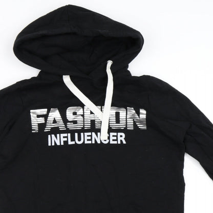 Pep&Co Womens Black   Pullover Hoodie Size 10  - Fashion Influencer