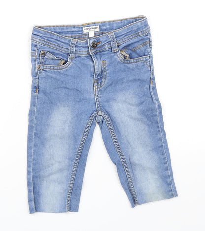 Vertbaudet Girls Blue  Denim Straight Jeans Size 8 Years